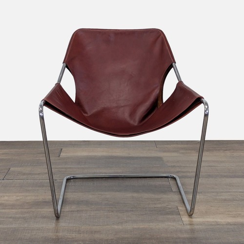 Used Design With Reach Leather Modern Armchair for sale on AptDeco