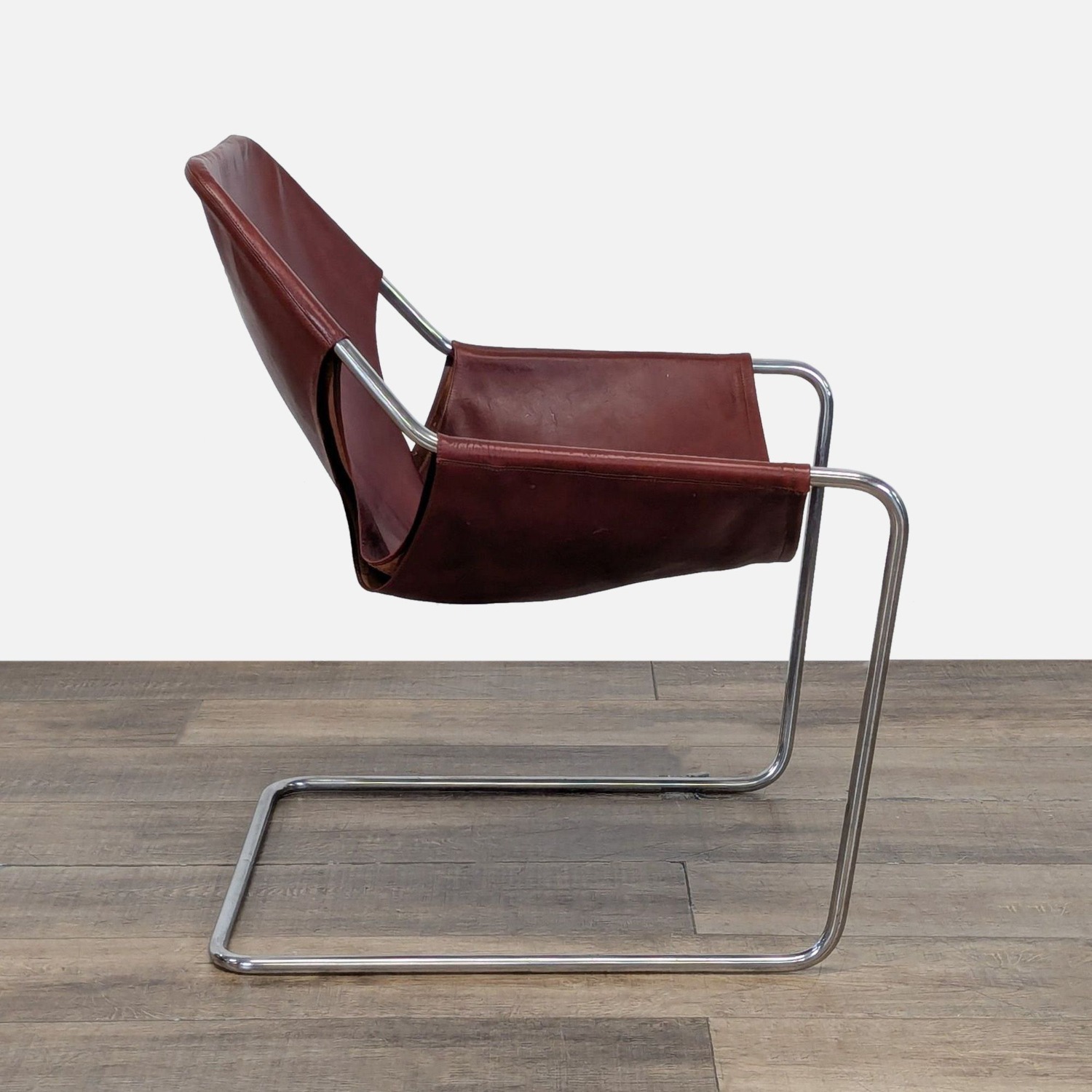 Design With Reach Leather Modern Armchair - image-2