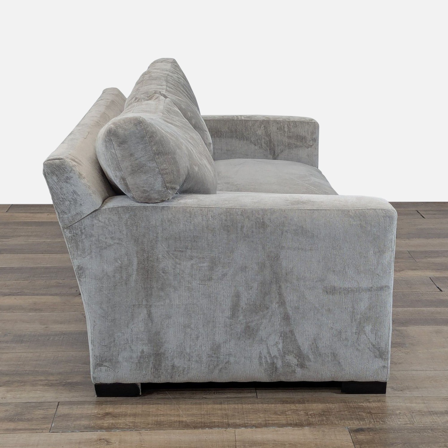 Modern Gray 3-Seat Sofa with Plush Cushions	 - image-2