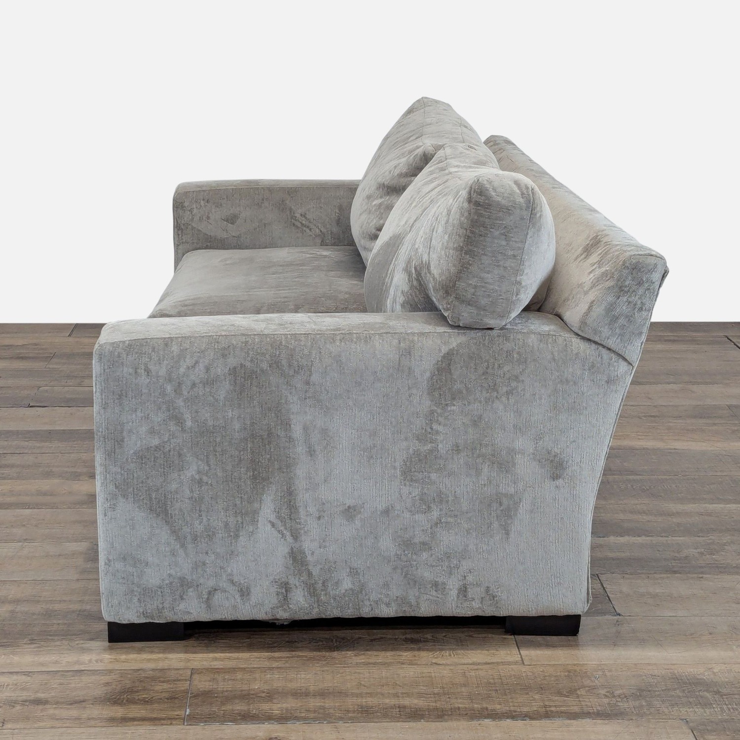 Modern Gray 3-Seat Sofa with Plush Cushions	 - image-3