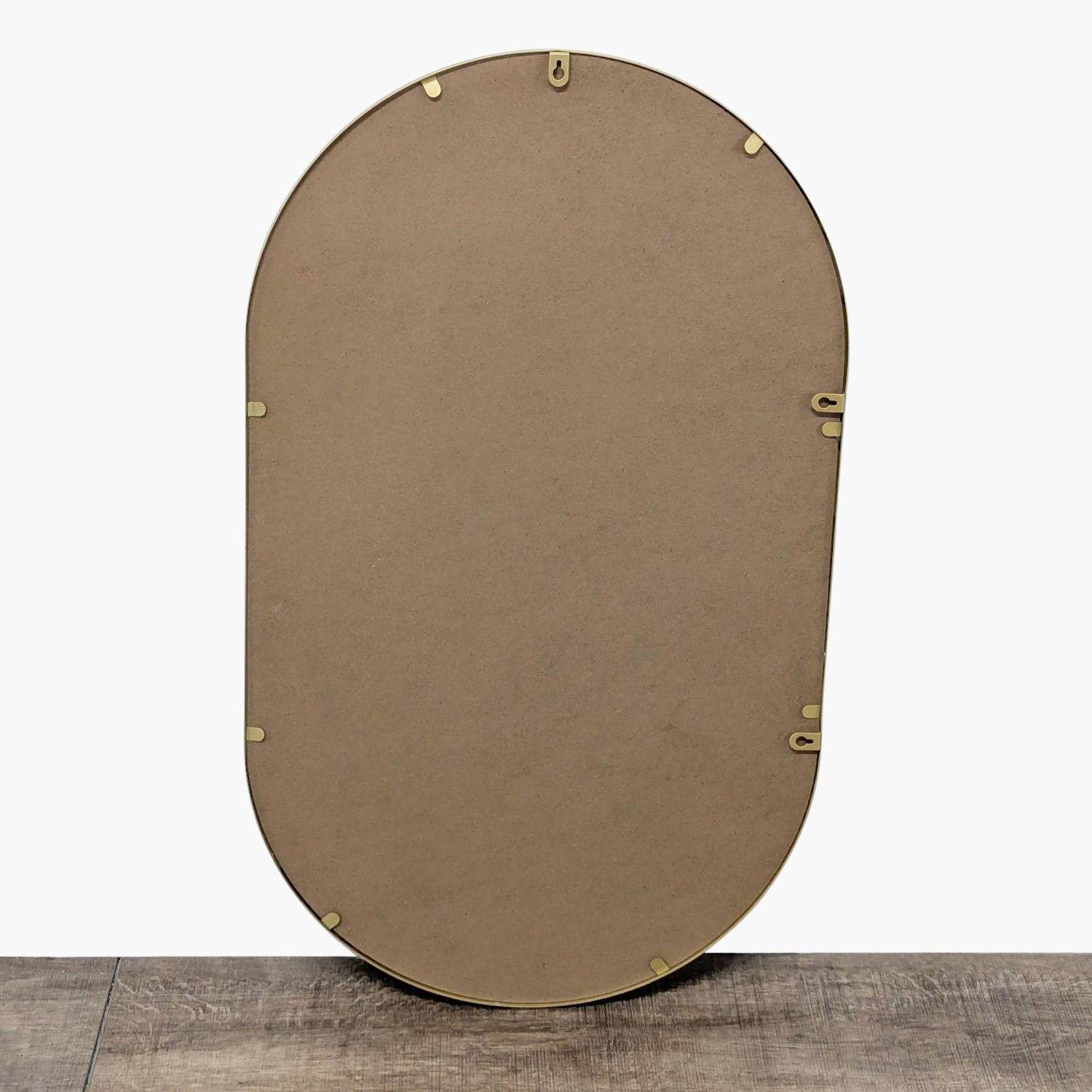 Metal Framed Oval Mirror - image-1