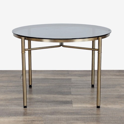 Used Smoked Glass Top Dining Table for sale on AptDeco