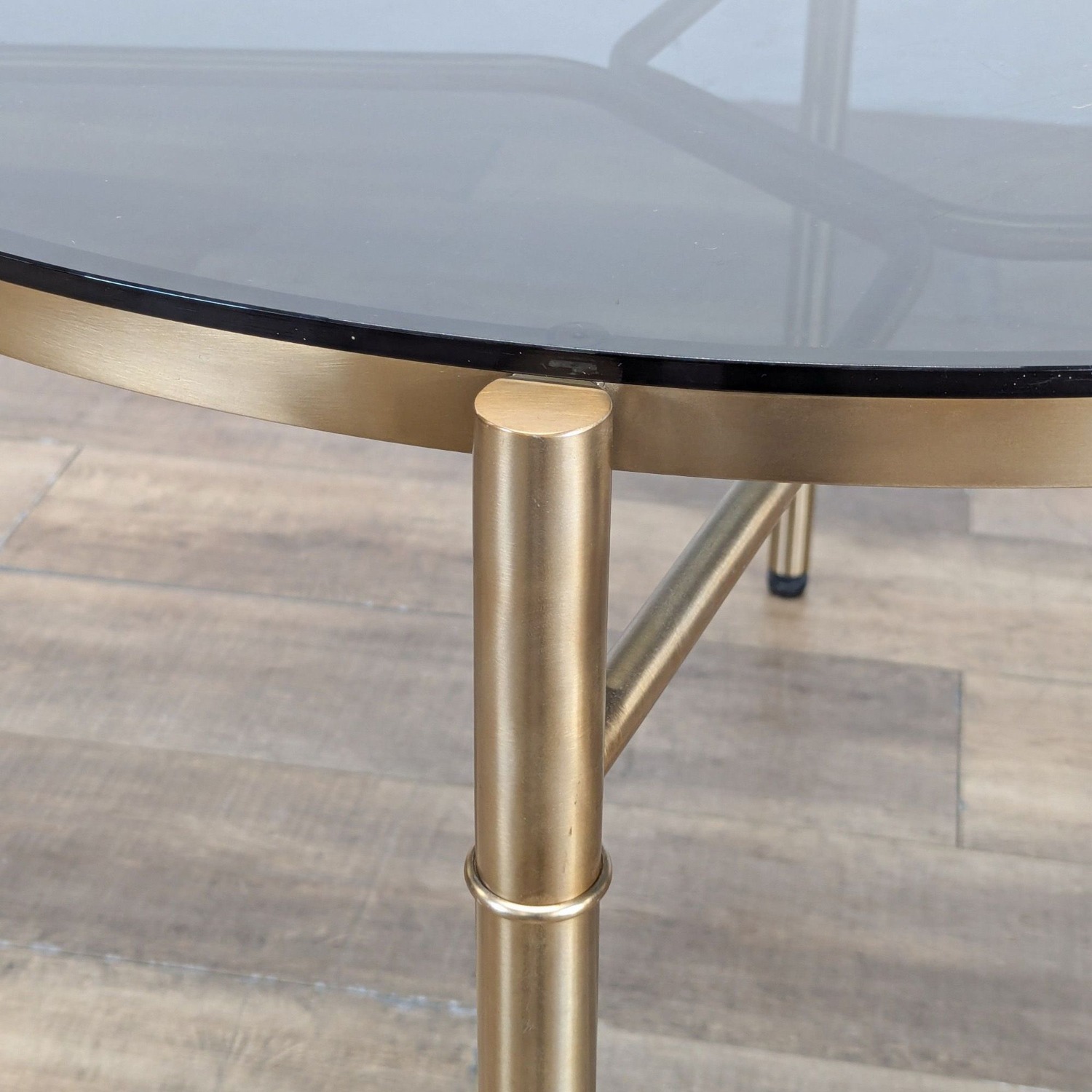 Smoked Glass Top Dining Table - image-5