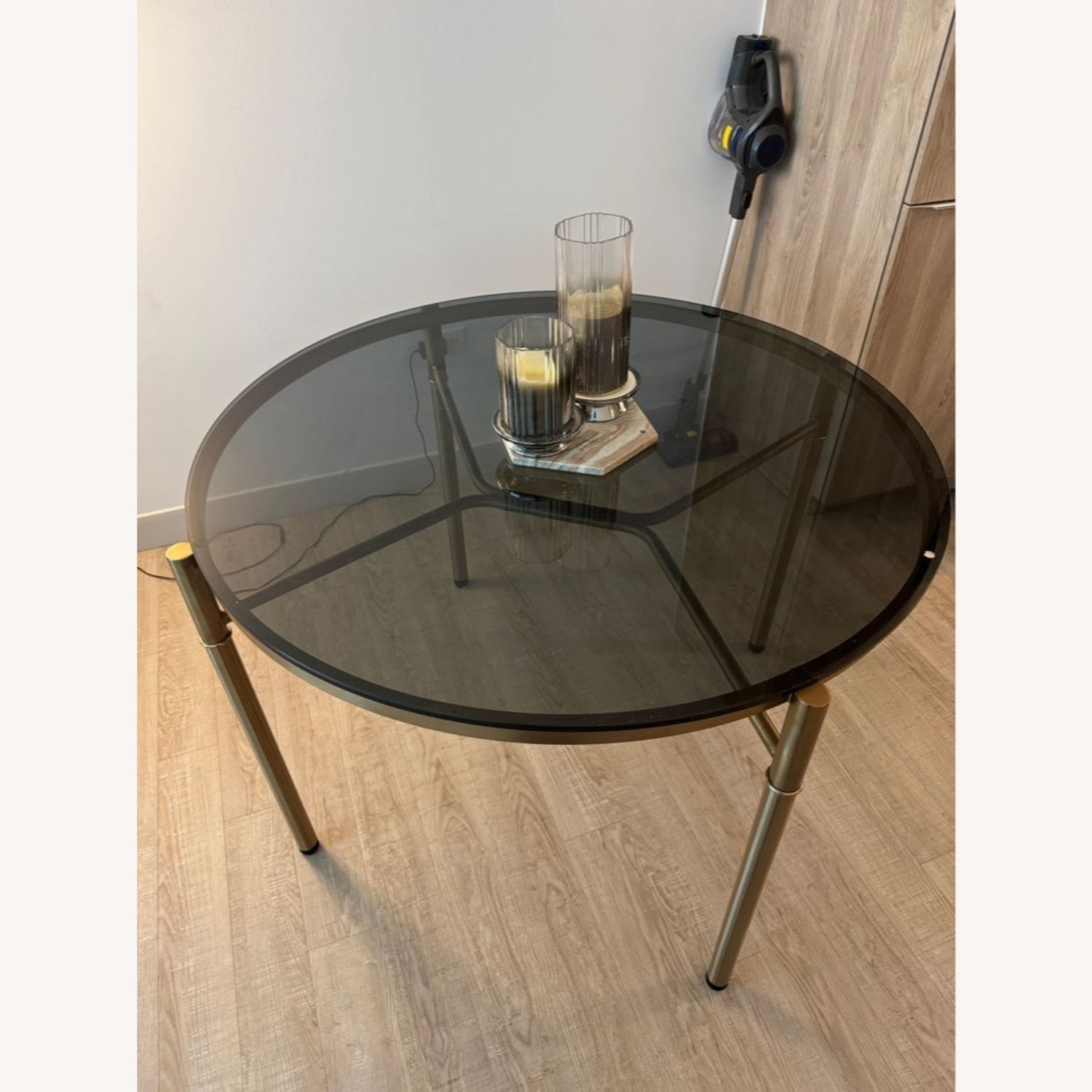 Smoked Glass Top Dining Table - image-7
