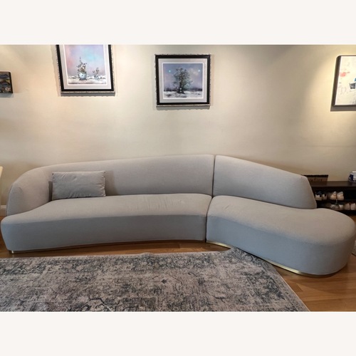 Used Rove Concepts Gray Modern Curved Sectional for sale on AptDeco