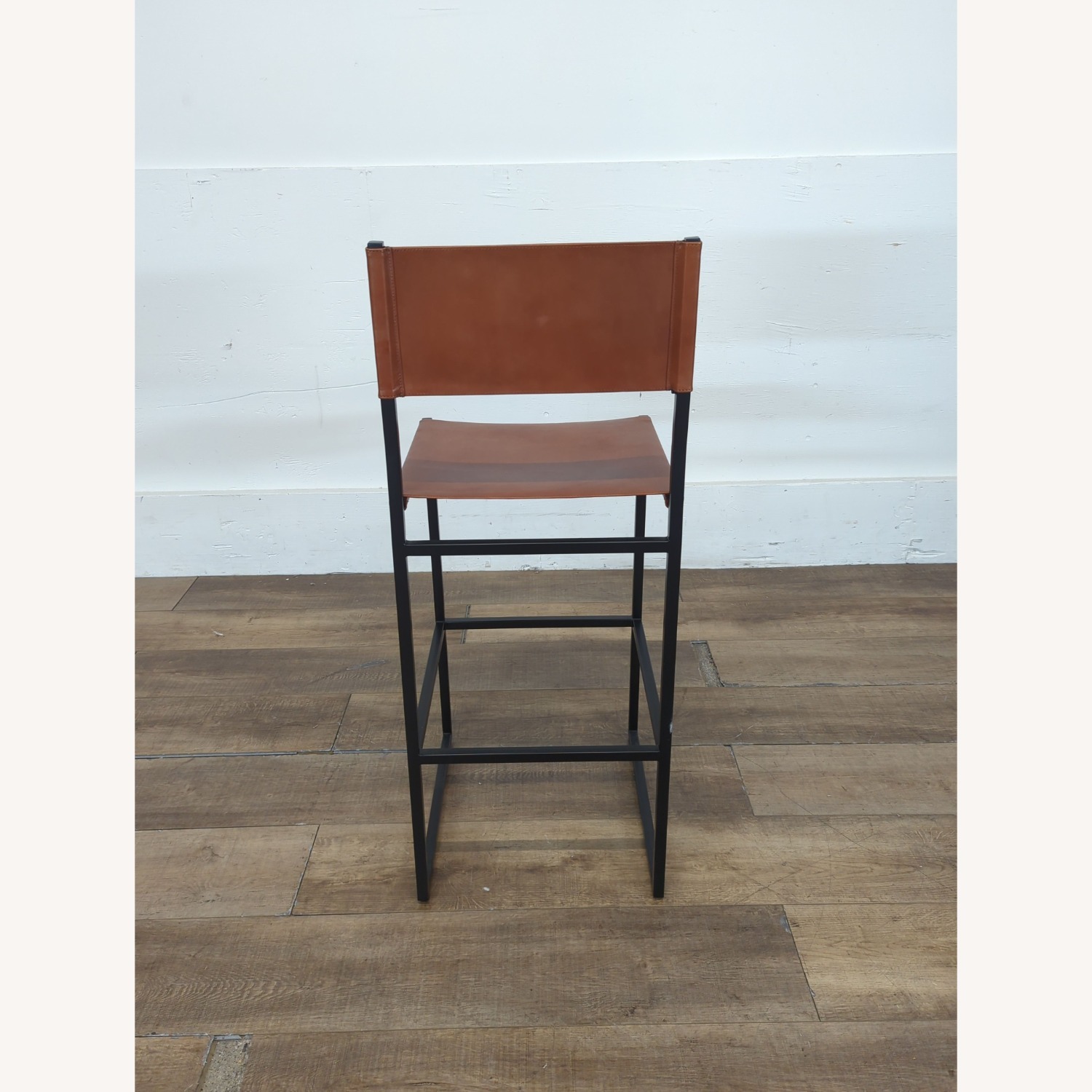 Leather Counter Stool on Metal Frame	 - image-5
