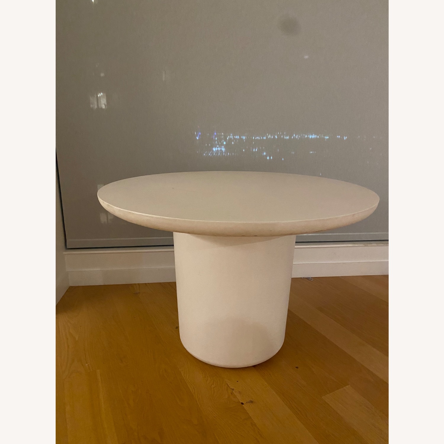 CB2 Lola Table White Concrete Dining Table - image-2