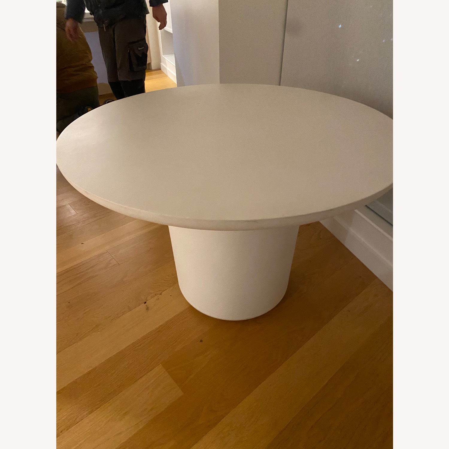 CB2 Lola Table White Concrete Dining Table - image-5