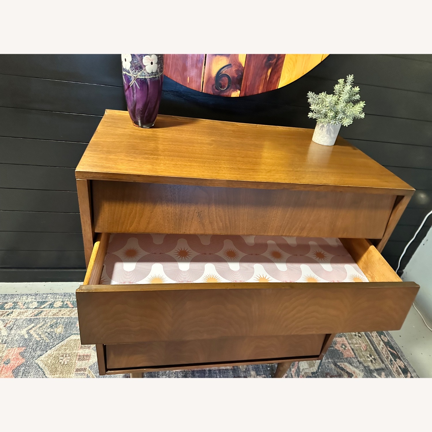 Dark Brown Wood Dresser - image-7