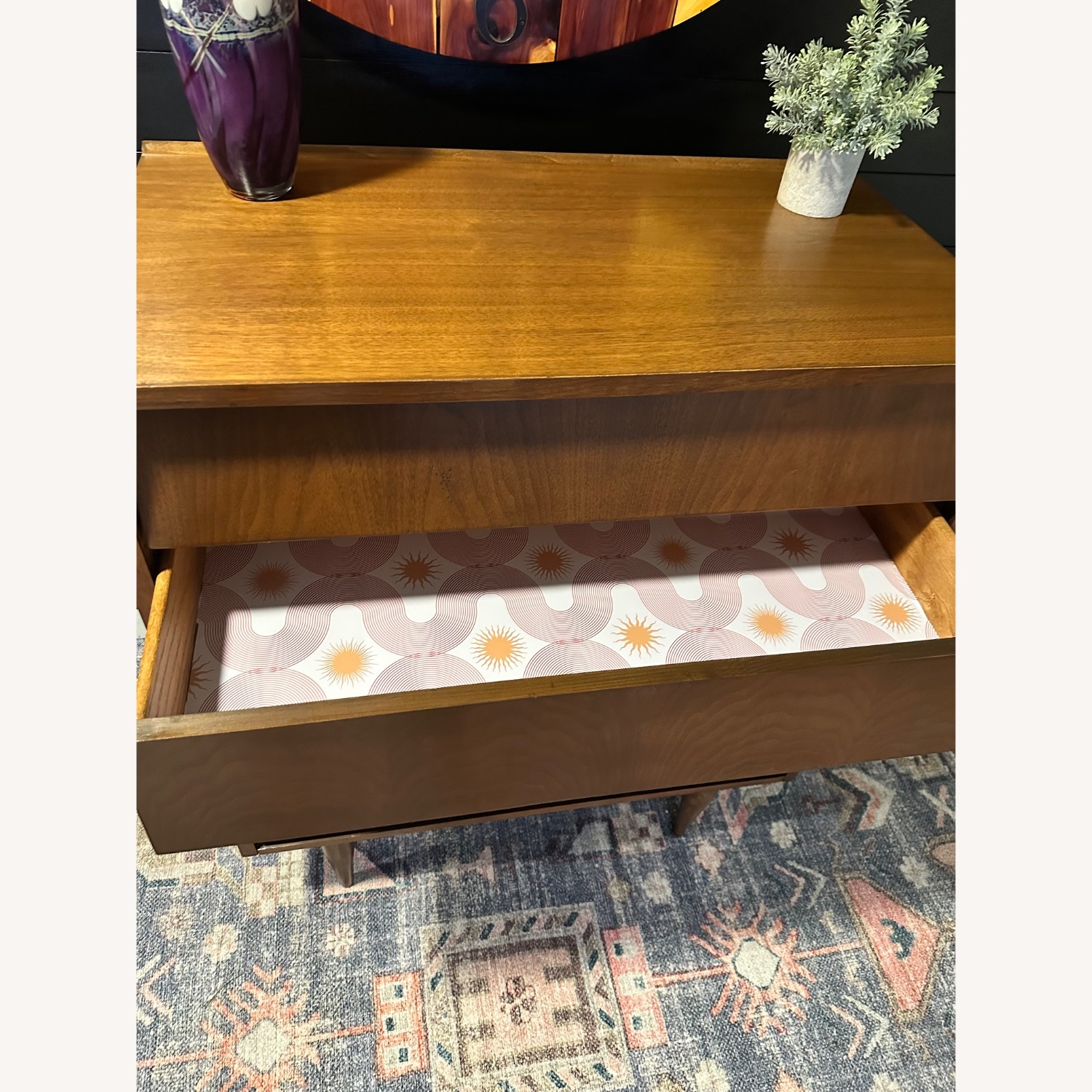 Dark Brown Wood Dresser - image-6