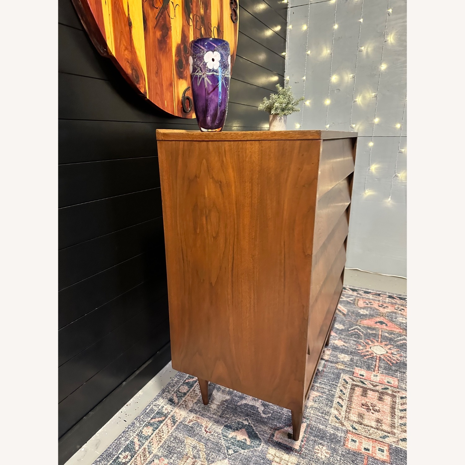 Dark Brown Wood Dresser - image-2