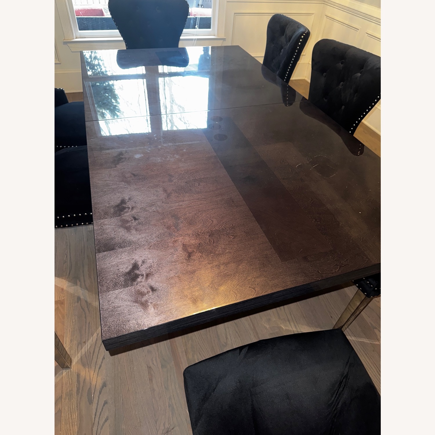  Black Wood Dining Table - image-3