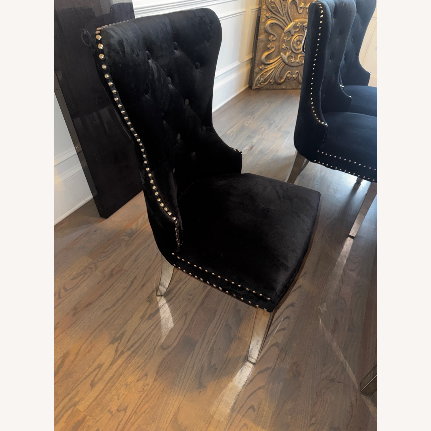  Black Wood Dining Table - image-5