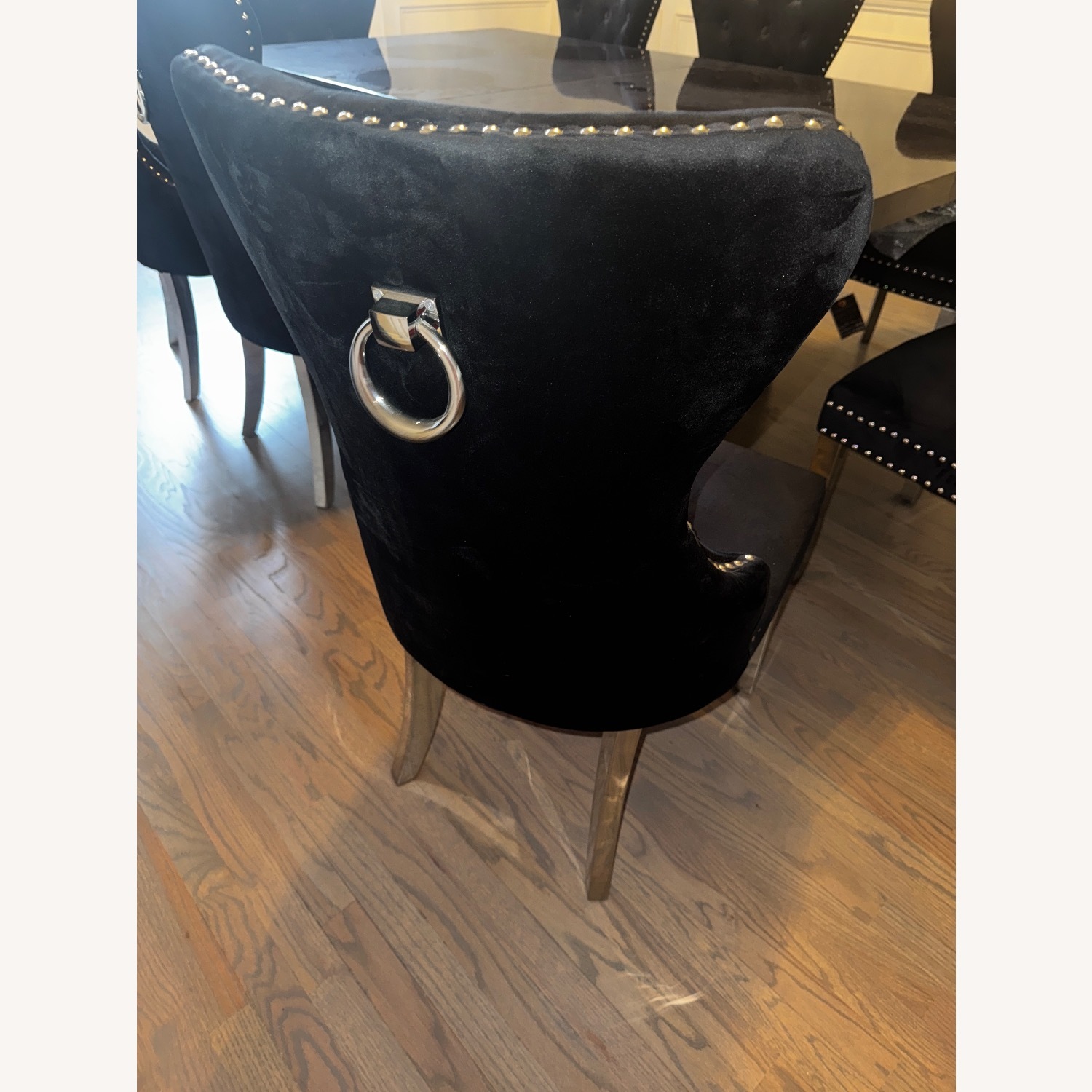  Black Wood Dining Table - image-6