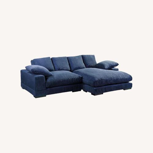 Used AllModern Lonsdale Chaise Sectional Blue 3+ Piece Sectional for sale on AptDeco