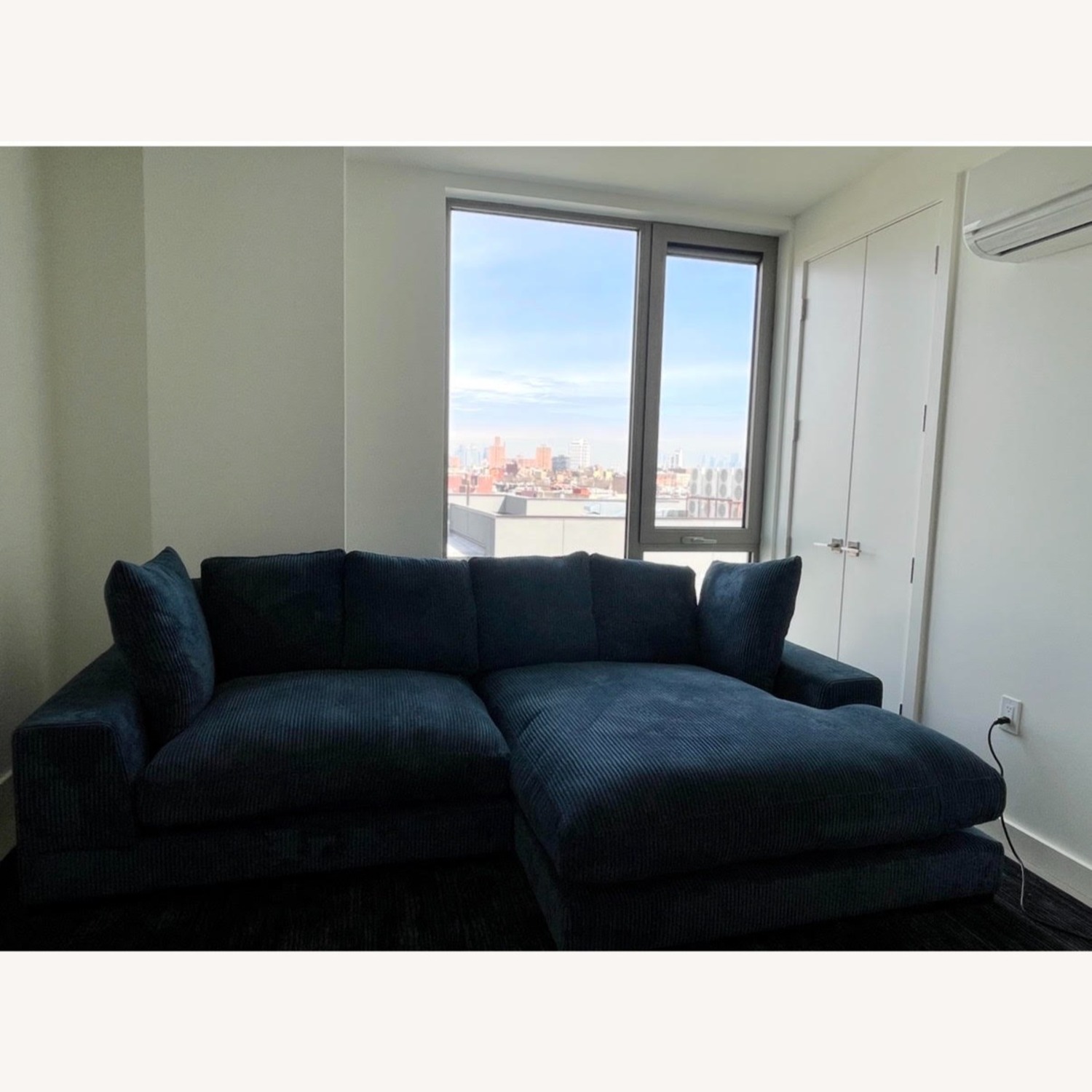 AllModern Lonsdale Chaise Sectional Blue 3+ Piece Sectional - image-2