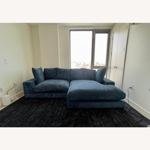 Used AllModern Lonsdale Chaise Sectional Blue 3+ Piece Sectional for sale on AptDeco