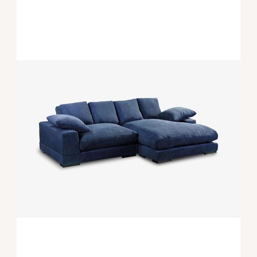 Used AllModern Lonsdale Chaise Sectional Blue 3+ Piece Sectional for sale on AptDeco