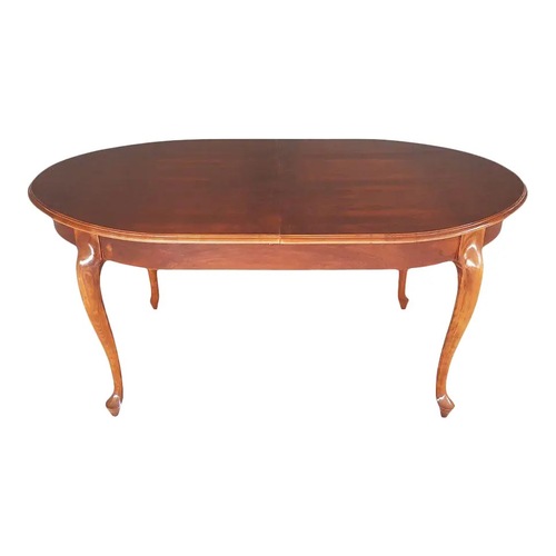 Used Oval French Oak Extendable Dining Table for sale on AptDeco