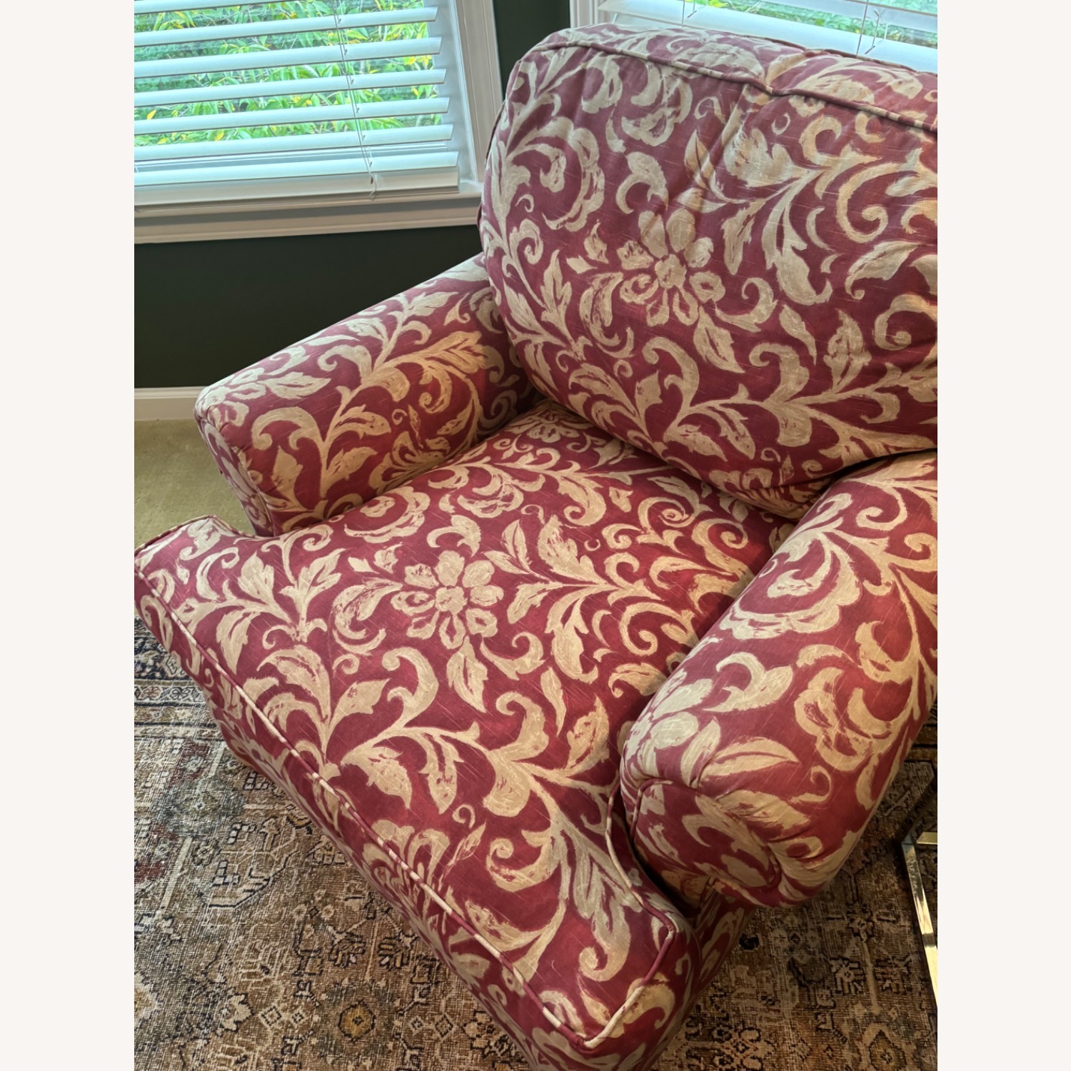 Red/Burgundy Armchair Pair - image-5