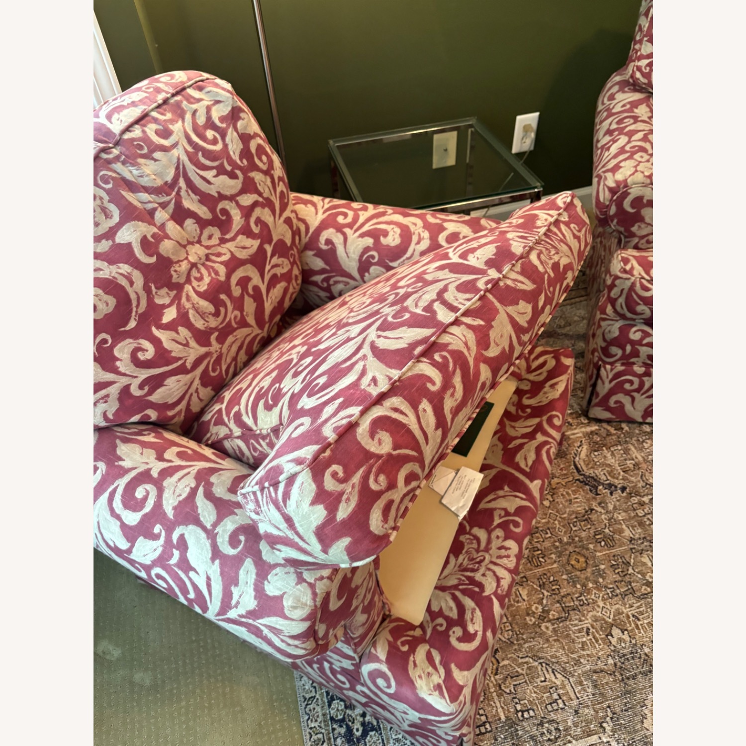 Red/Burgundy Armchair Pair - image-3