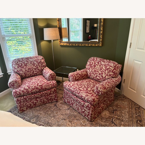 Used Red/Burgundy Armchair Pair for sale on AptDeco