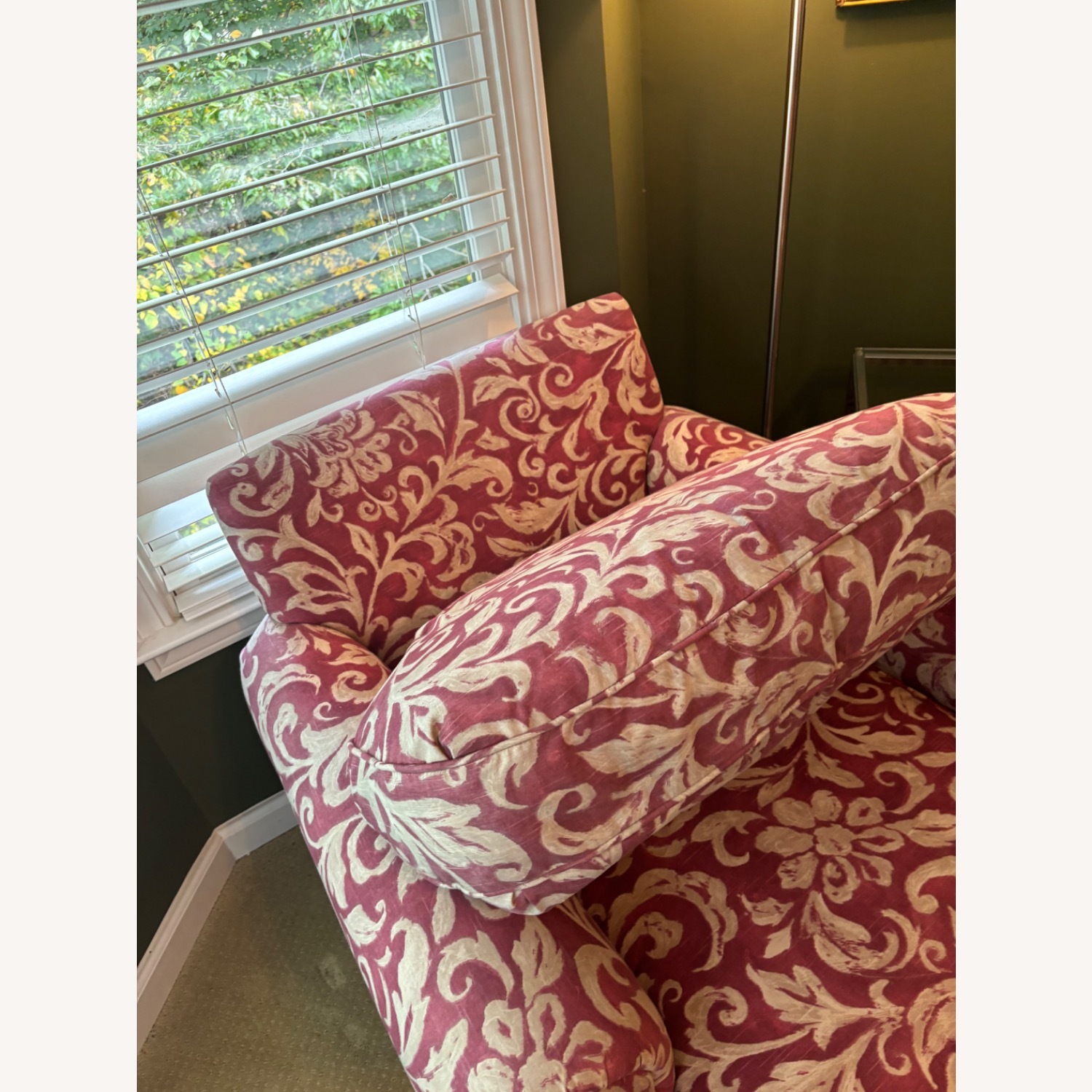 Red/Burgundy Armchair Pair - image-4