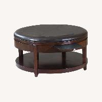 Raymour & Flanigan Leather Coffee Table/Ottoman