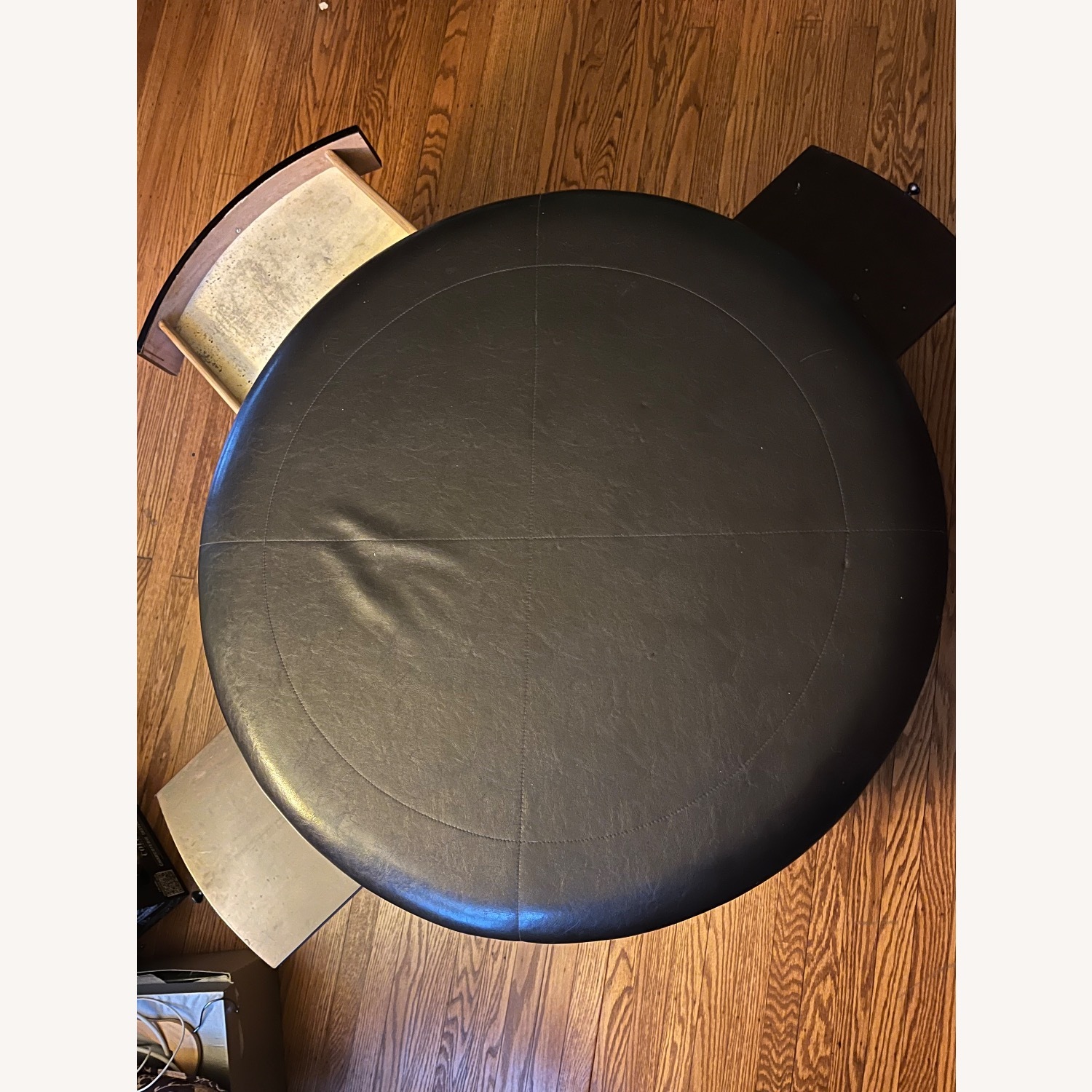 Raymour & Flanigan Leather Coffee Table/Ottoman - image-3