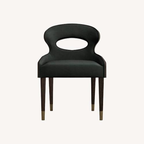 Used 5000 Green Leather Dining Chair for sale on AptDeco