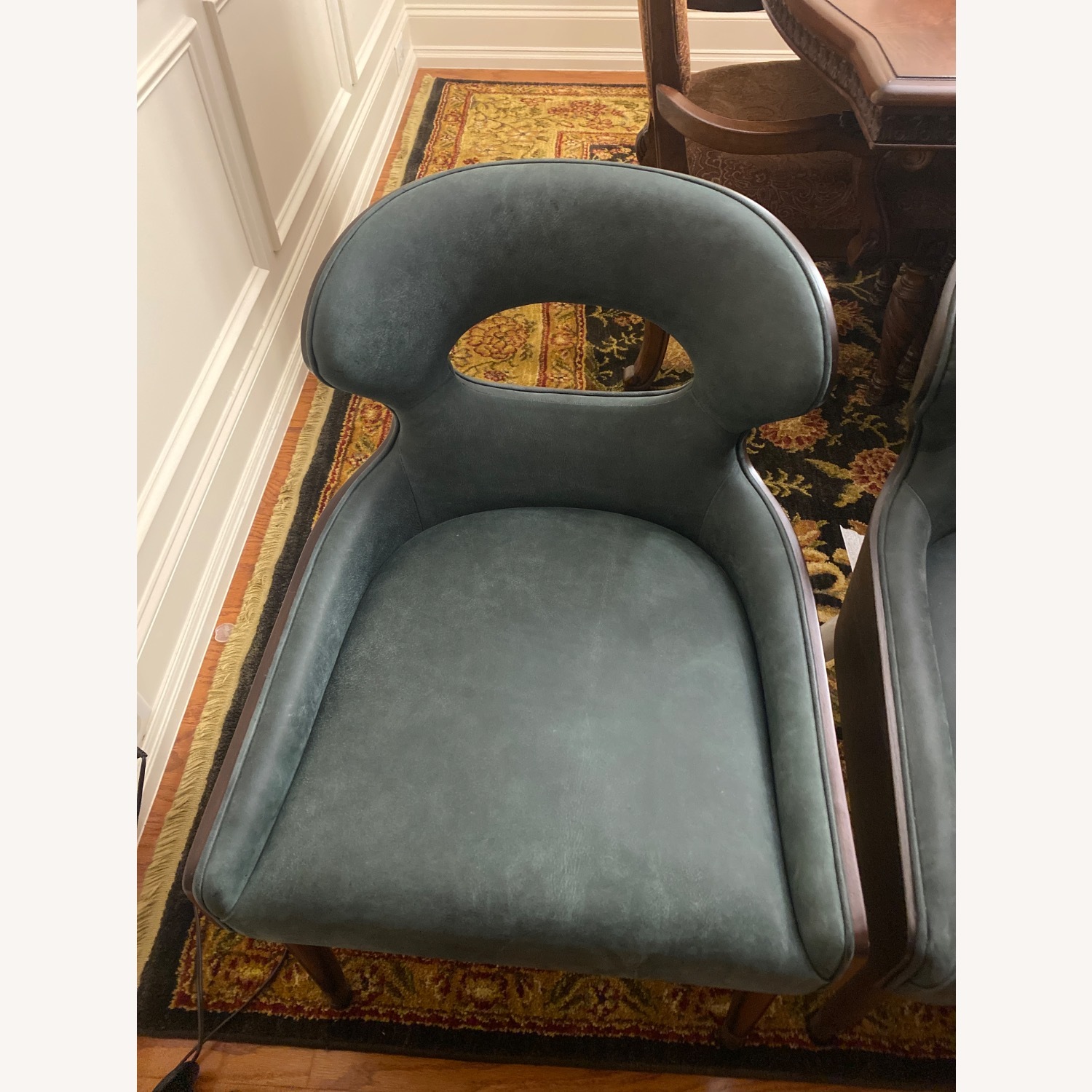 5000 Green Leather Dining Chair - image-3