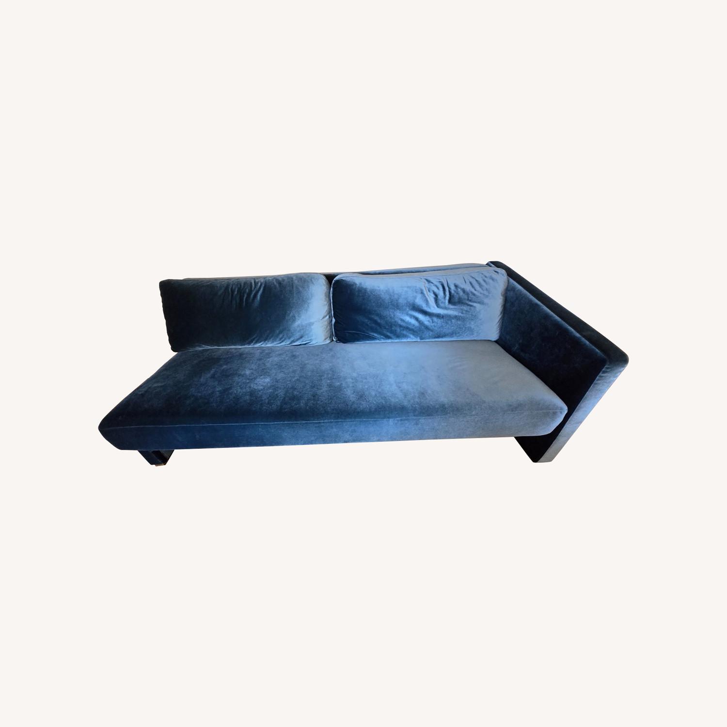 Rove Concepts Bristol Blue Velvet Sleeper Sofa - image-0