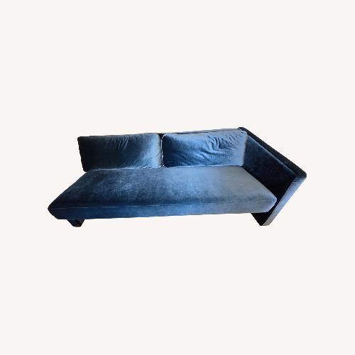 Used Rove Concepts Bristol Blue Velvet Sleeper Sofa for sale on AptDeco