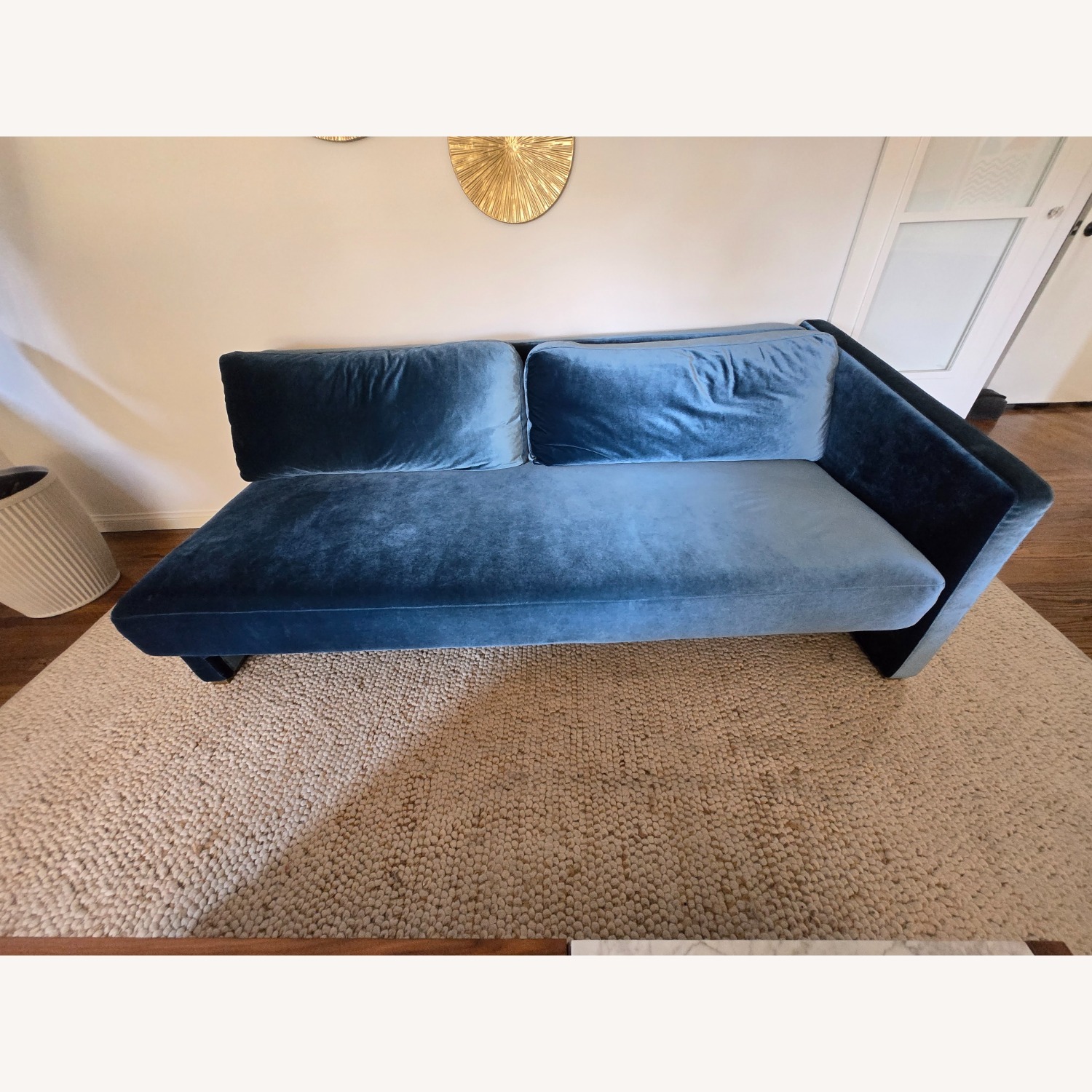 Rove Concepts Bristol Blue Velvet Sleeper Sofa - image-1
