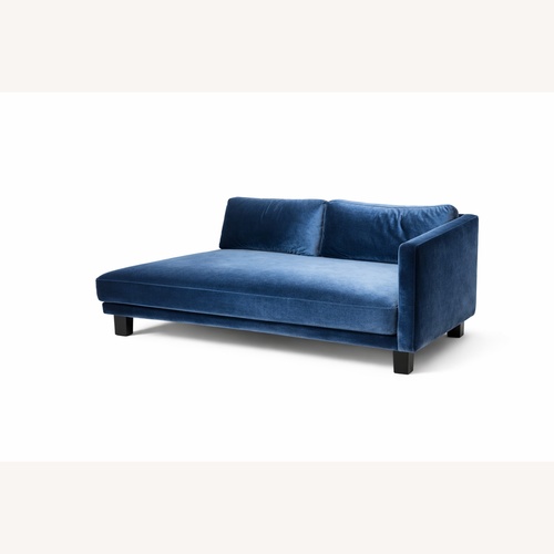 Used Rove Concepts Bristol Blue Velvet Sleeper Sofa for sale on AptDeco