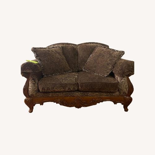 Used Vintage/Antique 700 Dark Brown Loveseat for sale on AptDeco