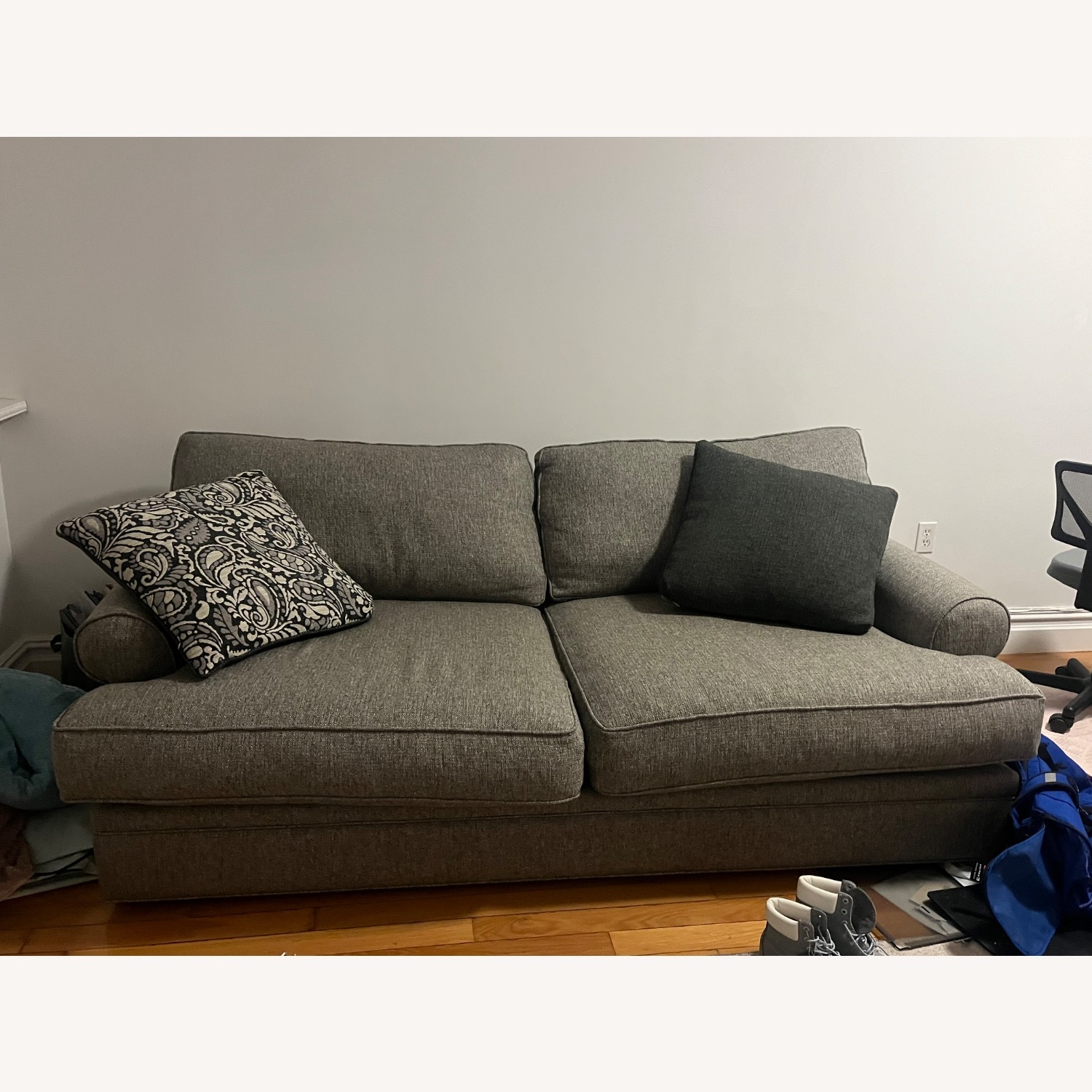 Raymour & Flanigan Wilkinson Dark Gray 3+ Seater Sofa - image-1