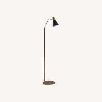 CB2 James Black Metal Floor Lamp
