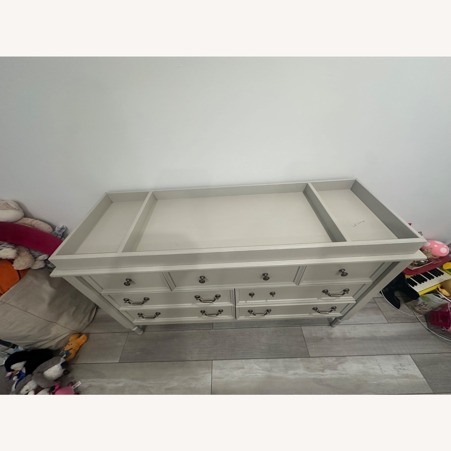 Pottery Barn Kids Light Gray Wood Dresser - image-2