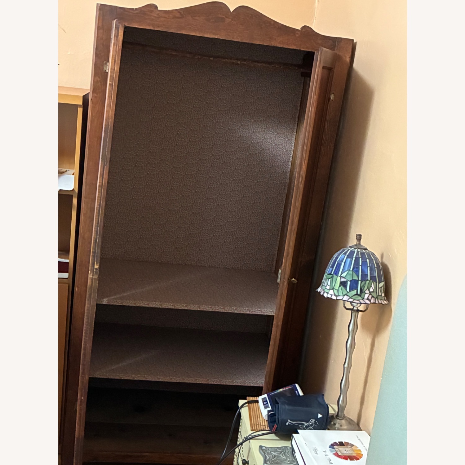 Antique Armoire Wardrobe Solid Wood - image-2