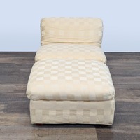 Transitional Cream Colored Lounge Chair 