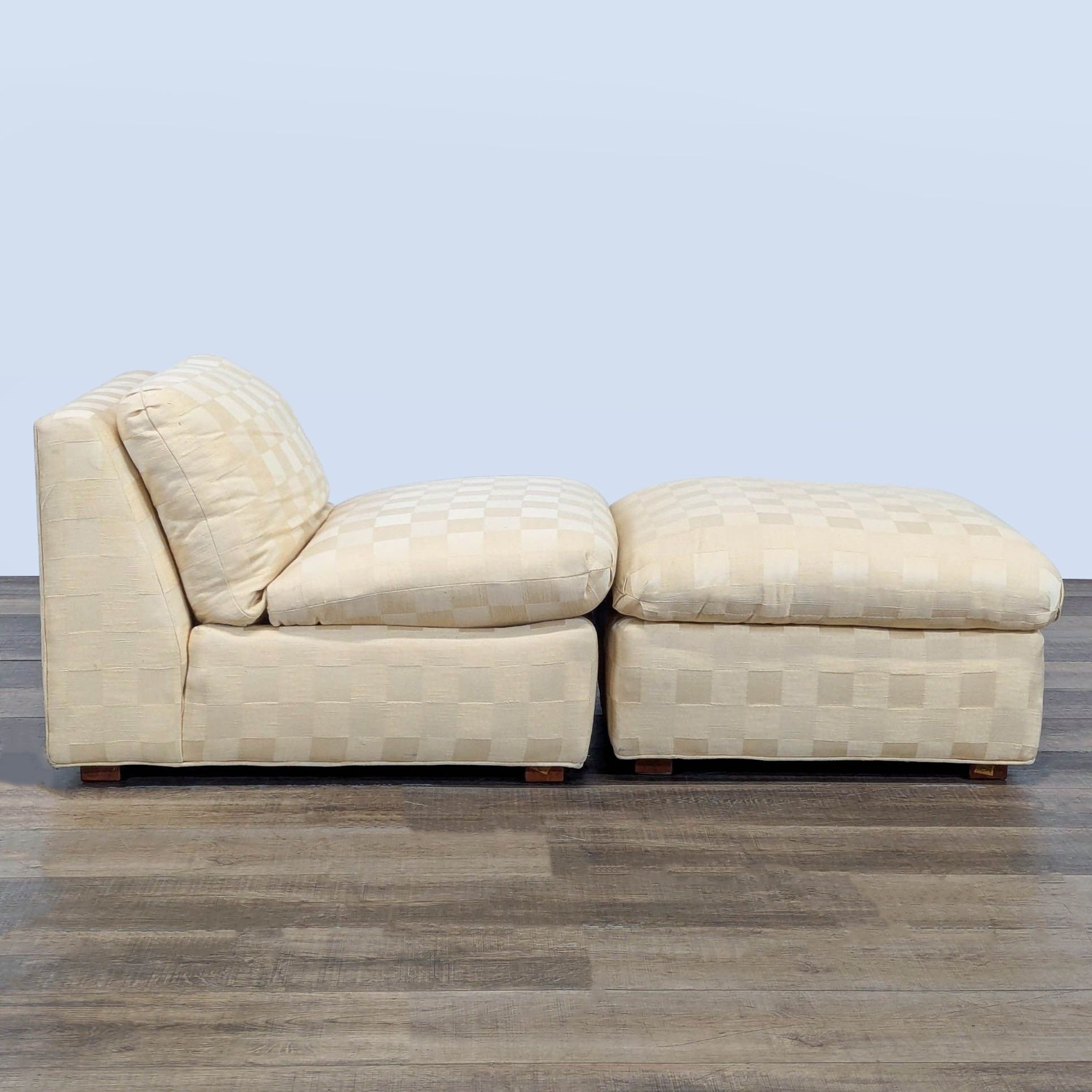 Transitional Cream Colored Lounge Chair  - image-7