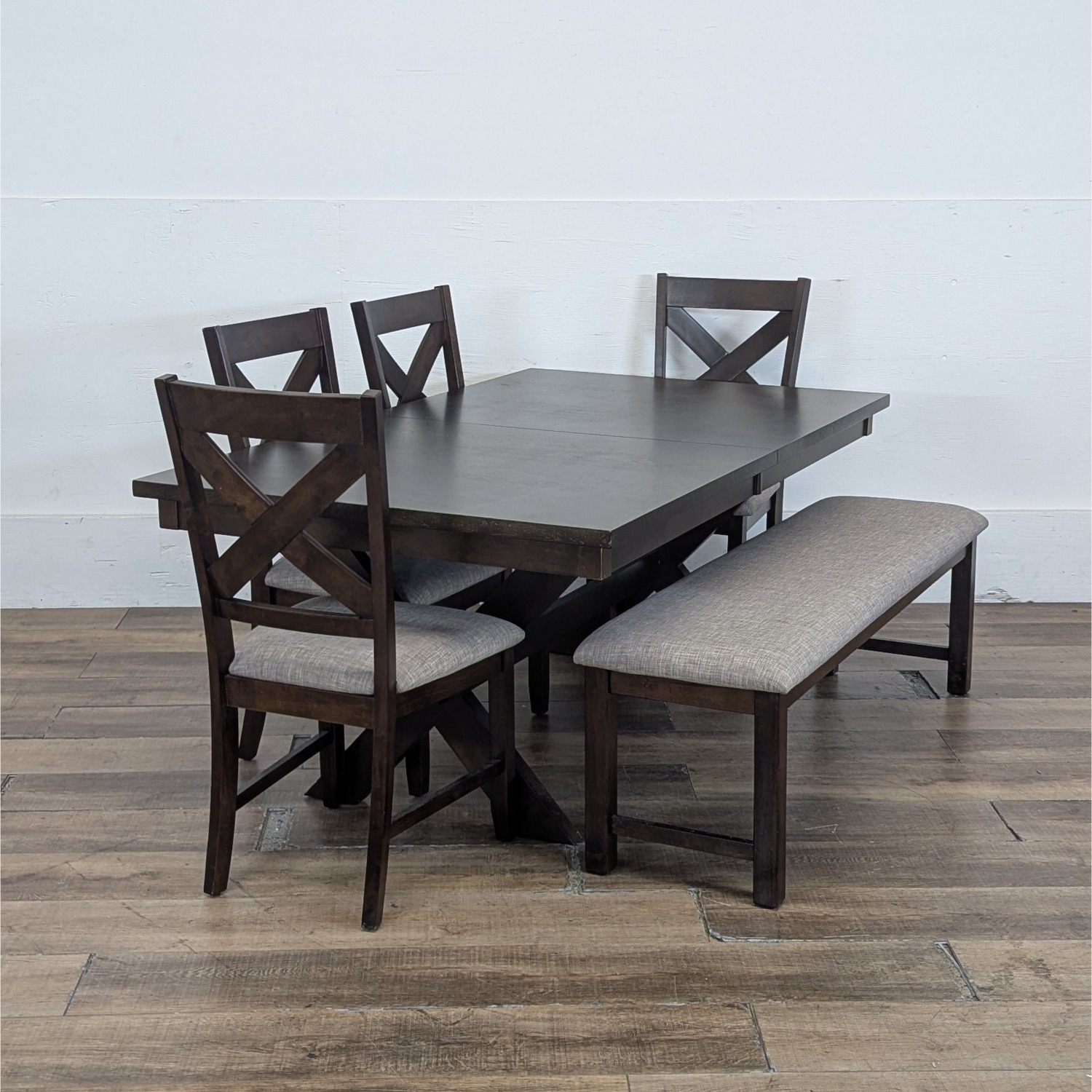 Living Spaces Pollie Farmhouse Style Extendable Dining Set - image-5