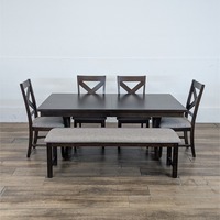 Living Spaces Pollie Farmhouse Style Extendable Dining Set