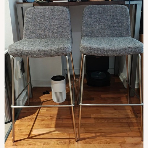 Used CB2 Charlie Grey Bar Stool for sale on AptDeco
