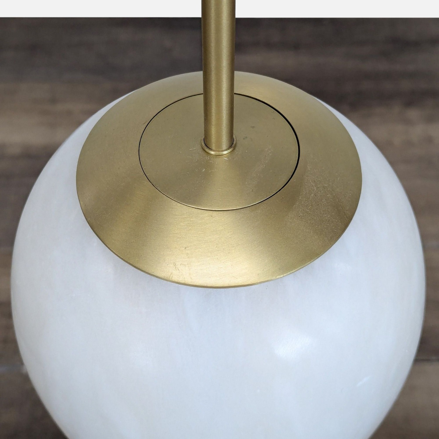 CB2 Savina Alabaster and Brass Pendant Light - image-2