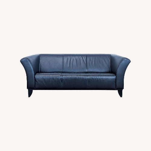 Used IKEA 3-Seat Black Leather Modern Sofa for sale on AptDeco