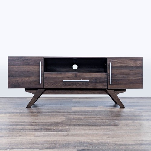 Used Asher Walnut Brown TV Stand for sale on AptDeco