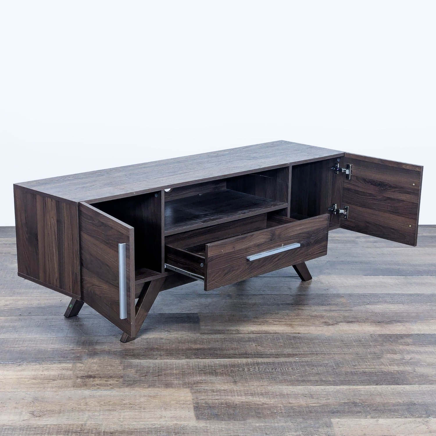 Asher Walnut Brown TV Stand - image-3