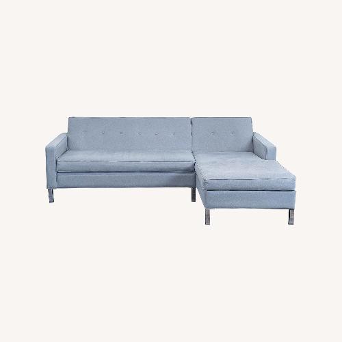 Used Modern Gray L-Shaped Sectional Sofa with Chaise	 for sale on AptDeco